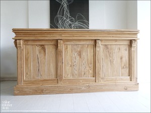 「　イノウエ様　サイズオーダーカウンター　」　チーク総無垢材 カウンターRNW レジ台 カウンターテーブル 受付 店舗什器 シャビー 教壇 キャッシャー 飾り台 銘木家具