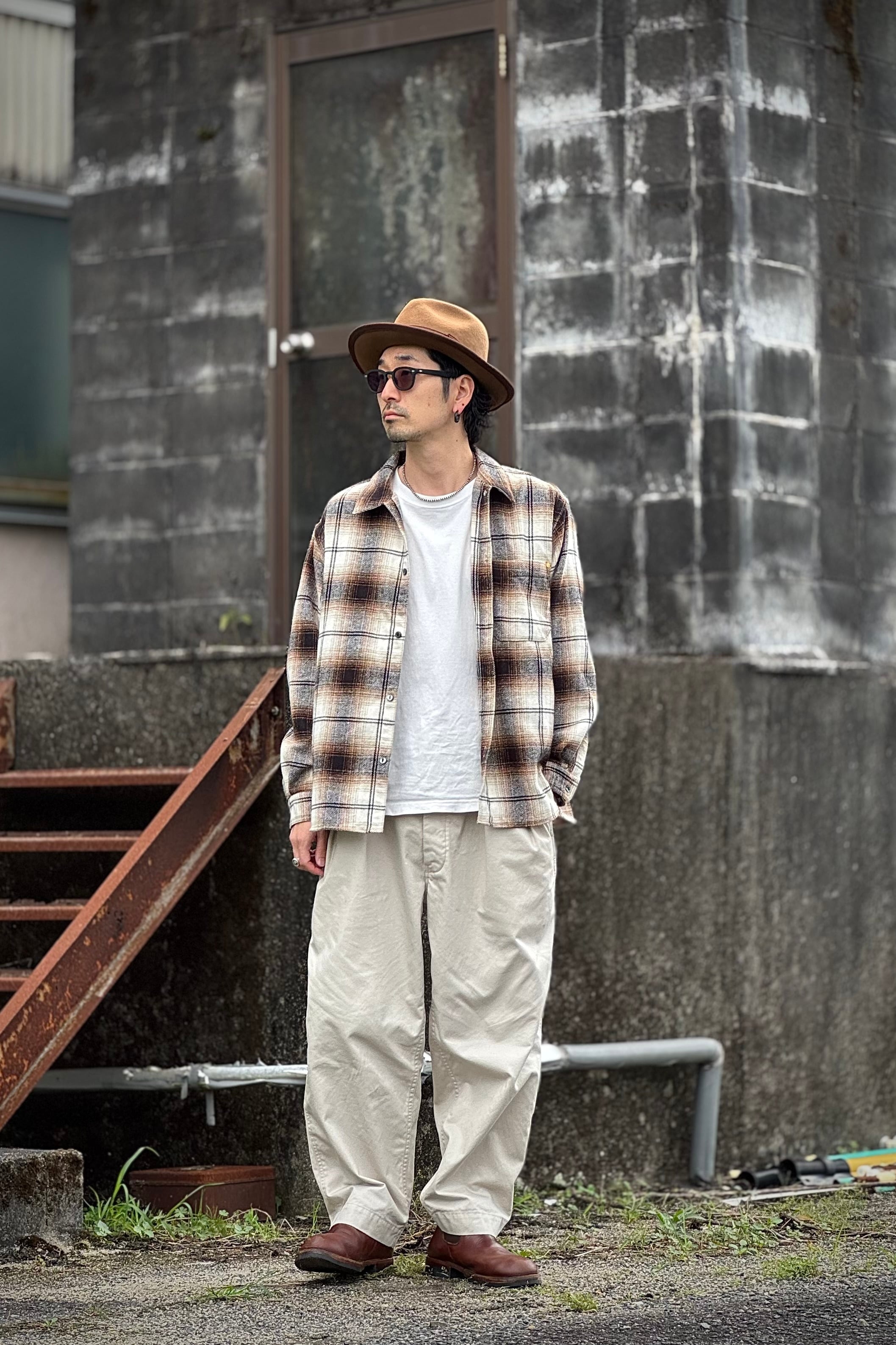 ANACHRONORM×MAMBO 30th Anniversary OMBRE CHECK WIDE FLANNEL SHIRTS