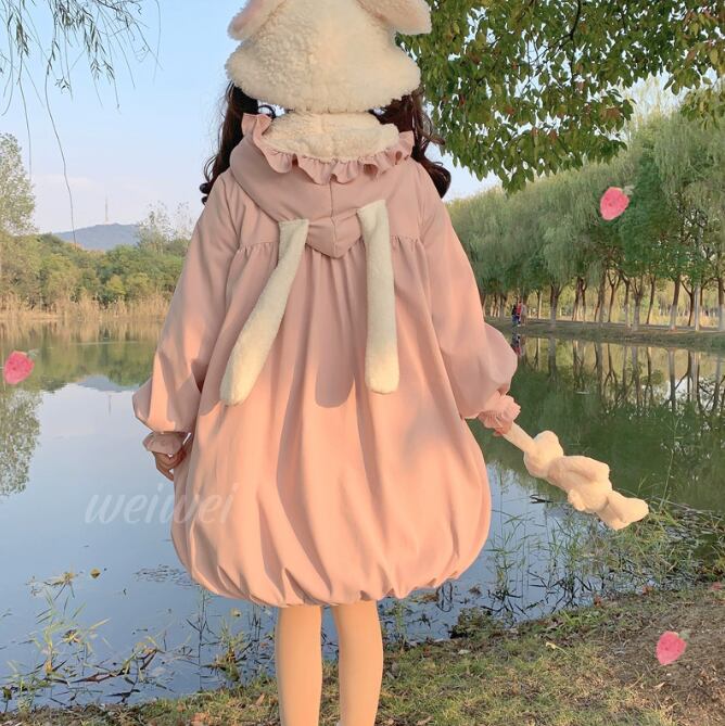 ゆめかわ♡全2カラー うさ耳付きアウタージャケット jya1 | ゆめかわガール 