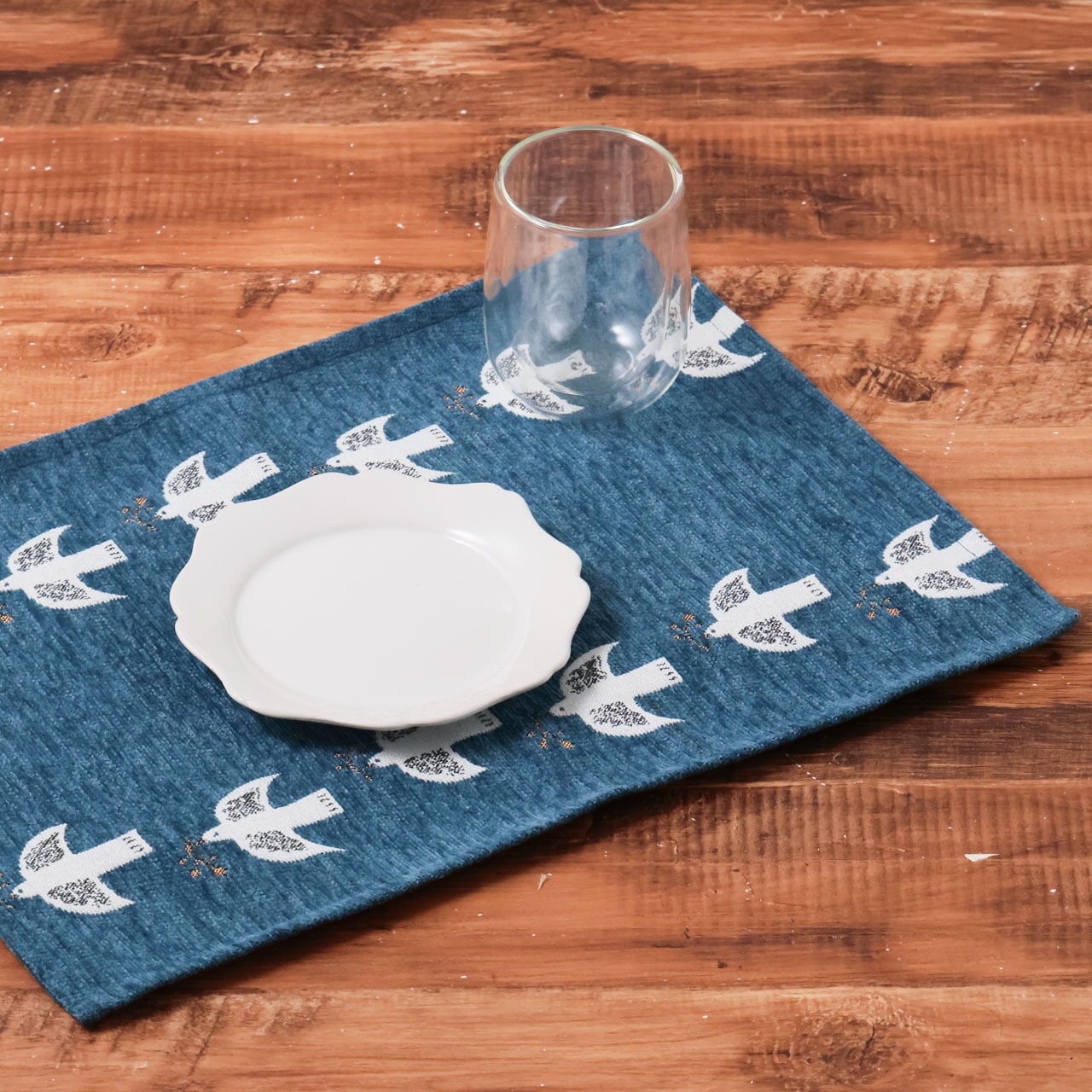 ランチョンマット プレイスマット Kukka Lokki クッカロッキ 北欧 布 ランチマット 長方形 44cm 33cm おしゃれ かわいい ギフト プレゼント 花 ハナ 鳥 トリ ガーデン ビスク BISQUE 7211KKL06 Bq078