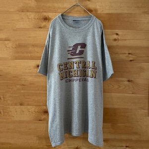 【MV SPORT】カレッジ セントラル・ミシガン大学 Tシャツ ロゴ Central Michigan Chippewas プリント XL US古着