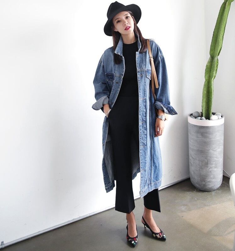 アウター デニム ジャケット ロング コート レディース 女性用