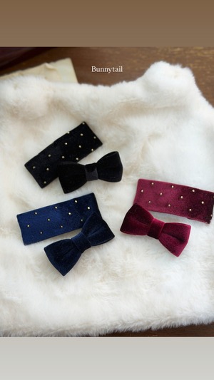 bunny tail［取寄］kirakira hairpin (2ea) 26winter