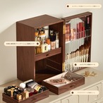 木のコスメボックス コスメボックス コスメ収納 メイク道具収納 ３段 大容量 ジュエリーボックス アクセサリー収納棚 扉収納 ブラシ収納 イヤリング ネックレス リング ブレスレット ジュエリー収納 ジュエリーボックス 北欧