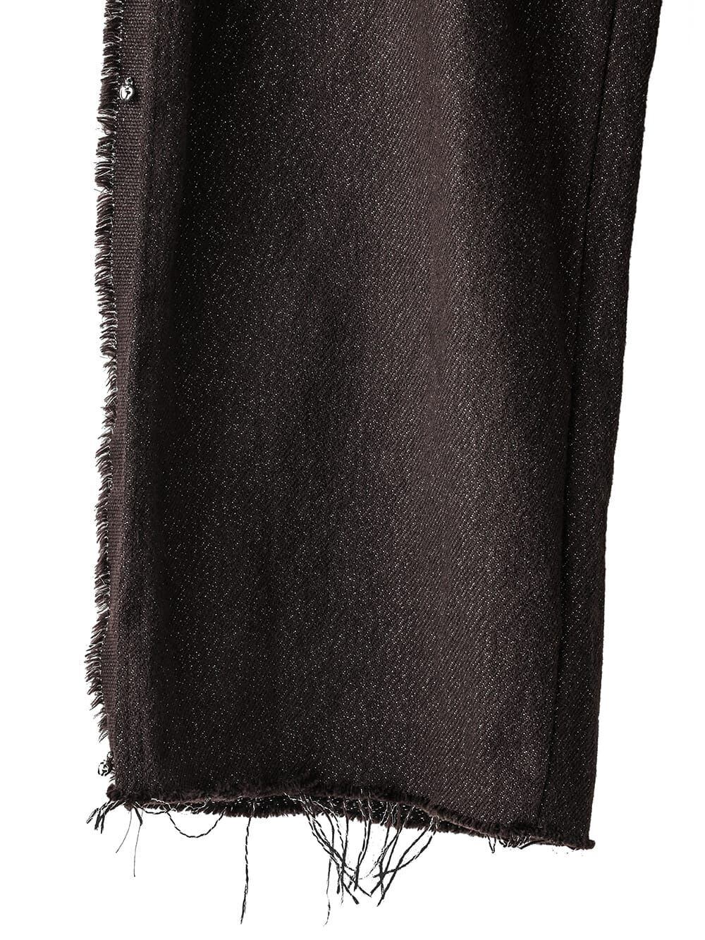 24AW】Midorikawa GLITTER NEL DAMAGE PANTS (DARK BROWN LAME 24AW】Midorikawa GLITTER NEL DAMAGE PANTS (DARK BROWN LAME