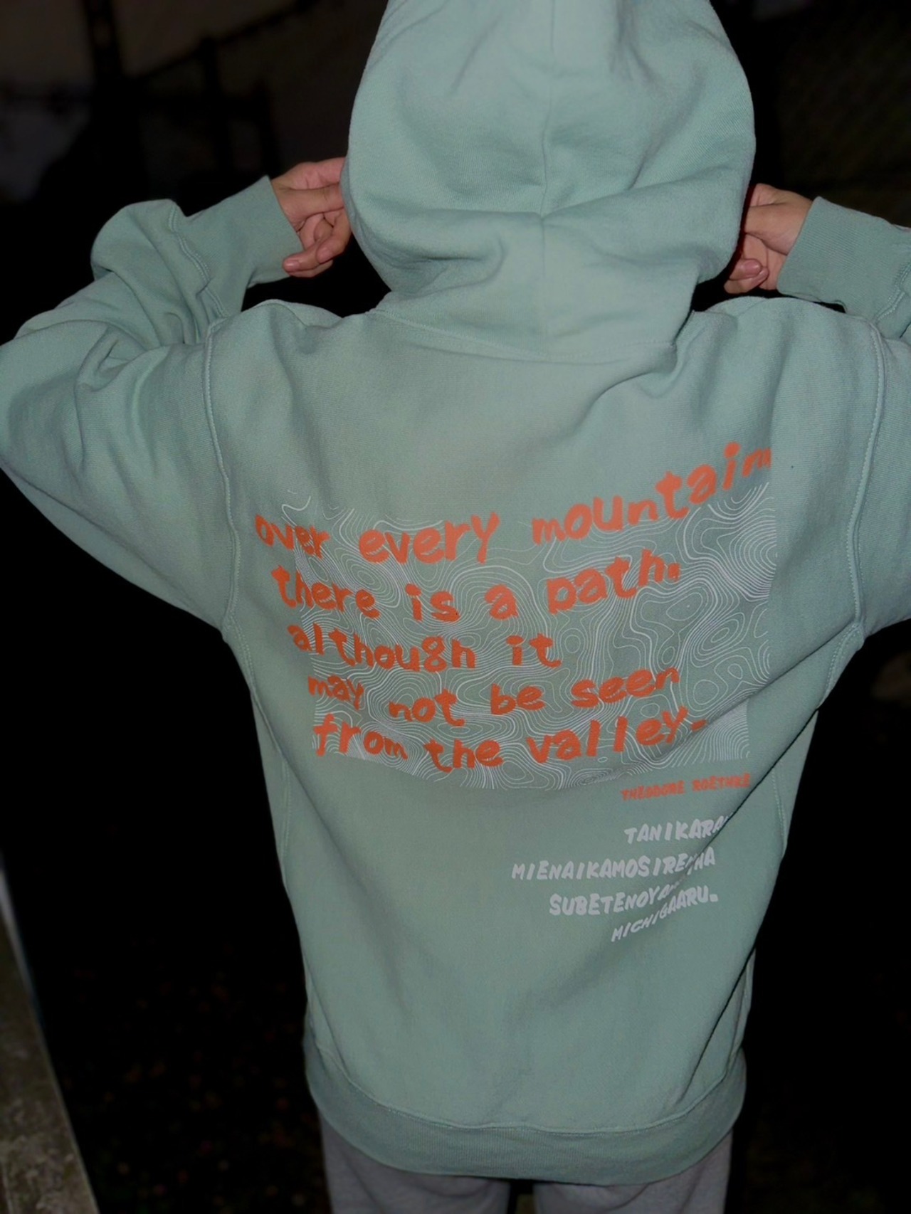 《CREED》C-L hoodie /  Smoky green［裏起毛］