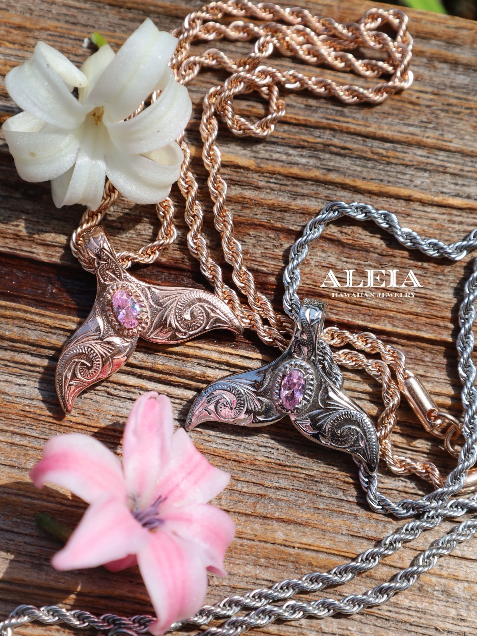 lino whale tail necklace [316L] ハワイアンジュエリー | ALEIA