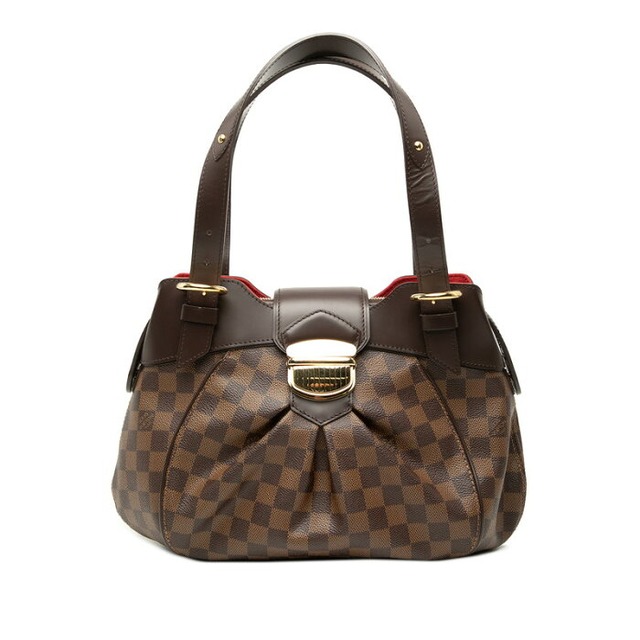 ルイ ヴィトン ダミエ システィナPM ハンドバッグ ショルダーバッグ N41542 ブラウン PVC レザー レディース LOUIS VUITTON 【中古】