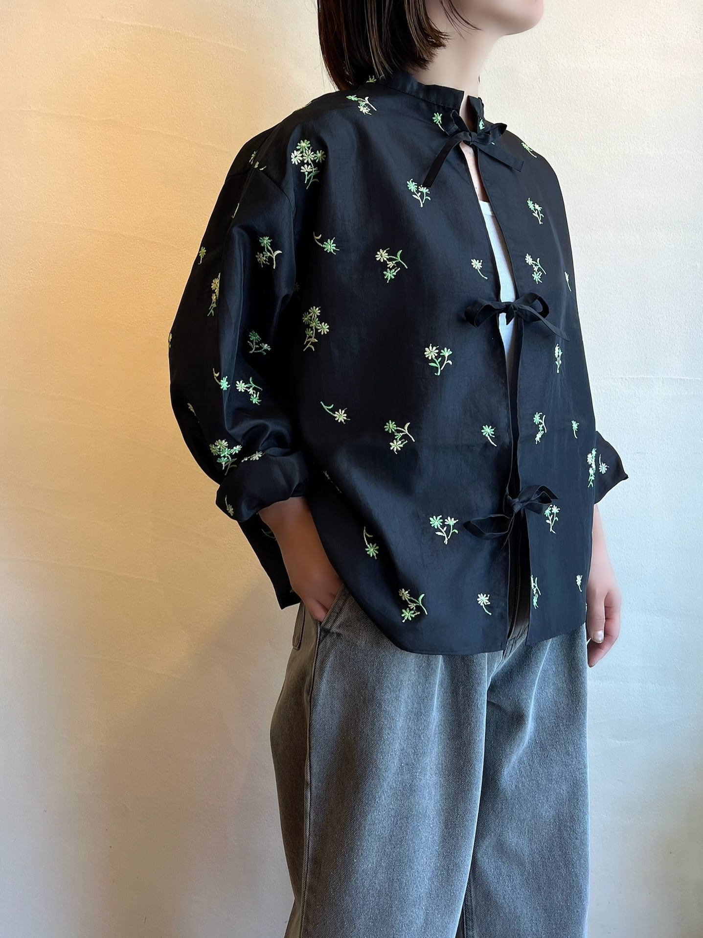 MEYAME / フラワー刺繍ブラウス | anouk