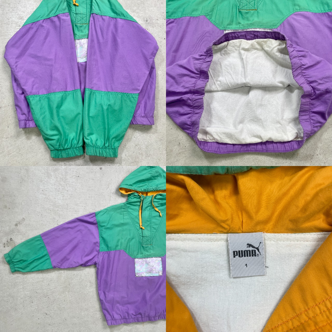 90年代 イタリア製 PUMA プーマ アノラックパーカー メンズL相当 古着 