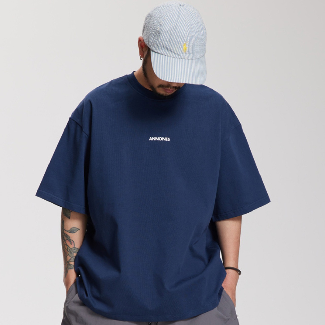 Minimal logo oversized tee 0823 - 9