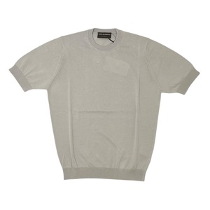 FILIPPO DE LAURENTIIS(フィリッポ デ ローレンティス) crepe cotton short sleeves knit/GREIGE(902)