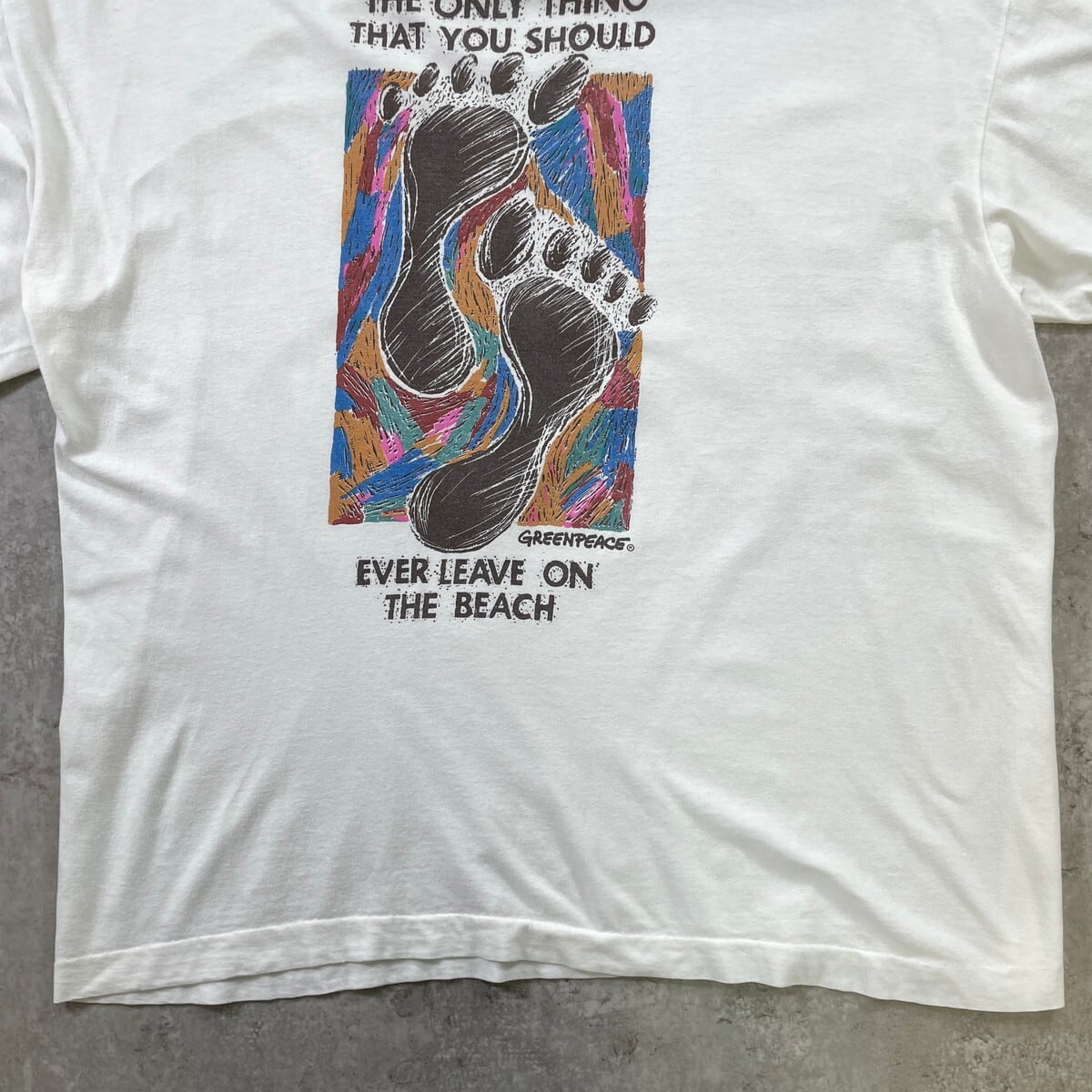 90年代 GREENPEACE アートプリントTシャツ メンズXL 古着 90s VINTAGE