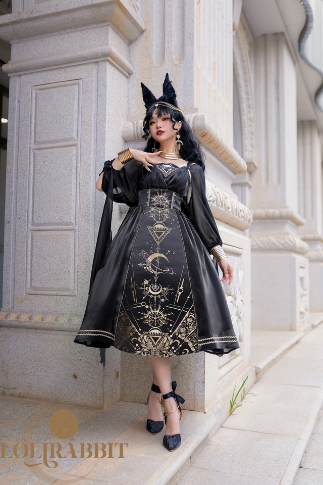 【ホルスの悪夢】 ゴシックロリータ ドレスフルセット / ミドルスカート