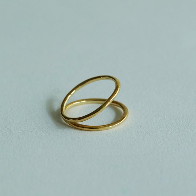 TWIN CIRCLE NAIL RING