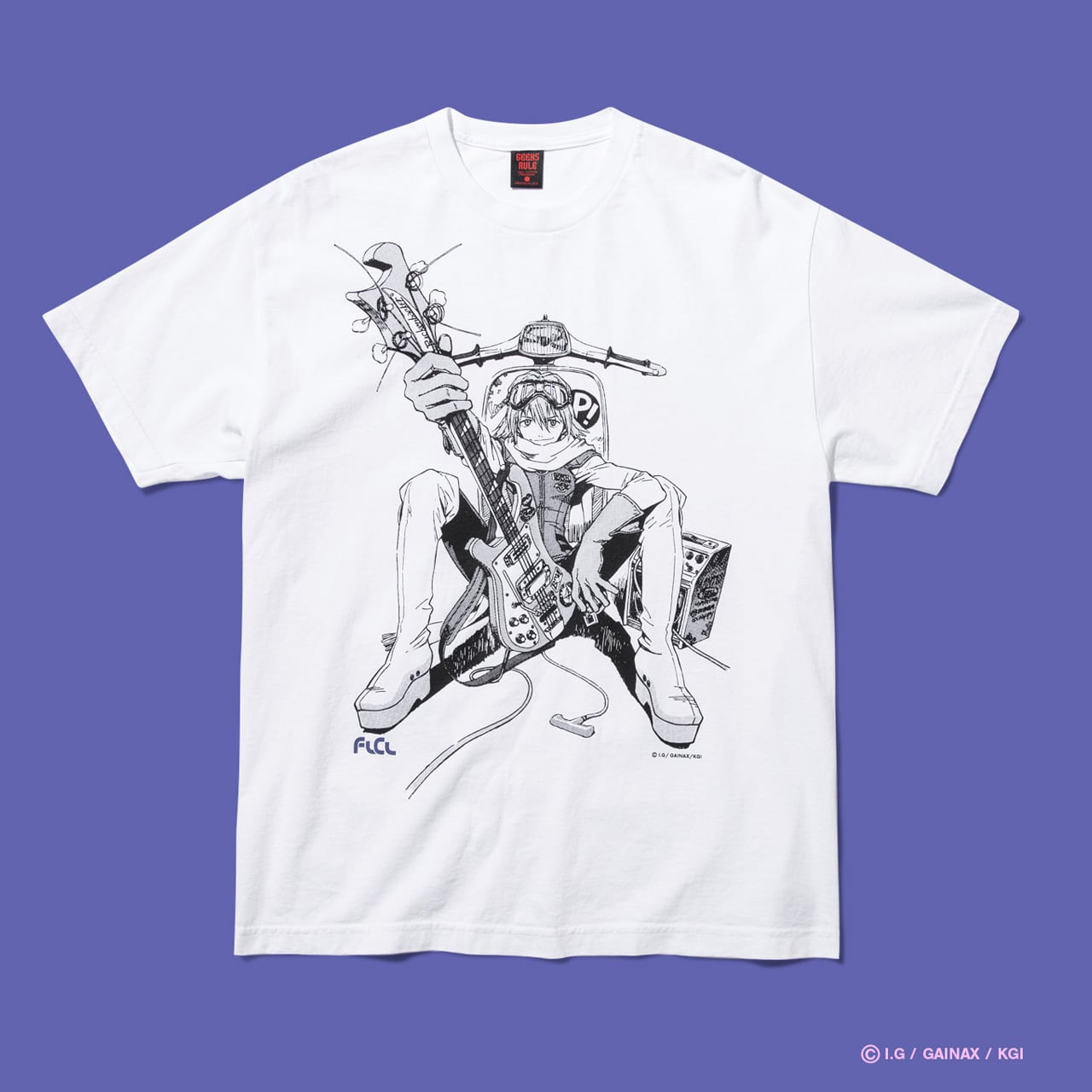 FLCL × GEEKS RULE SILKSCREEN PRINTING T SHIRT(ハル子