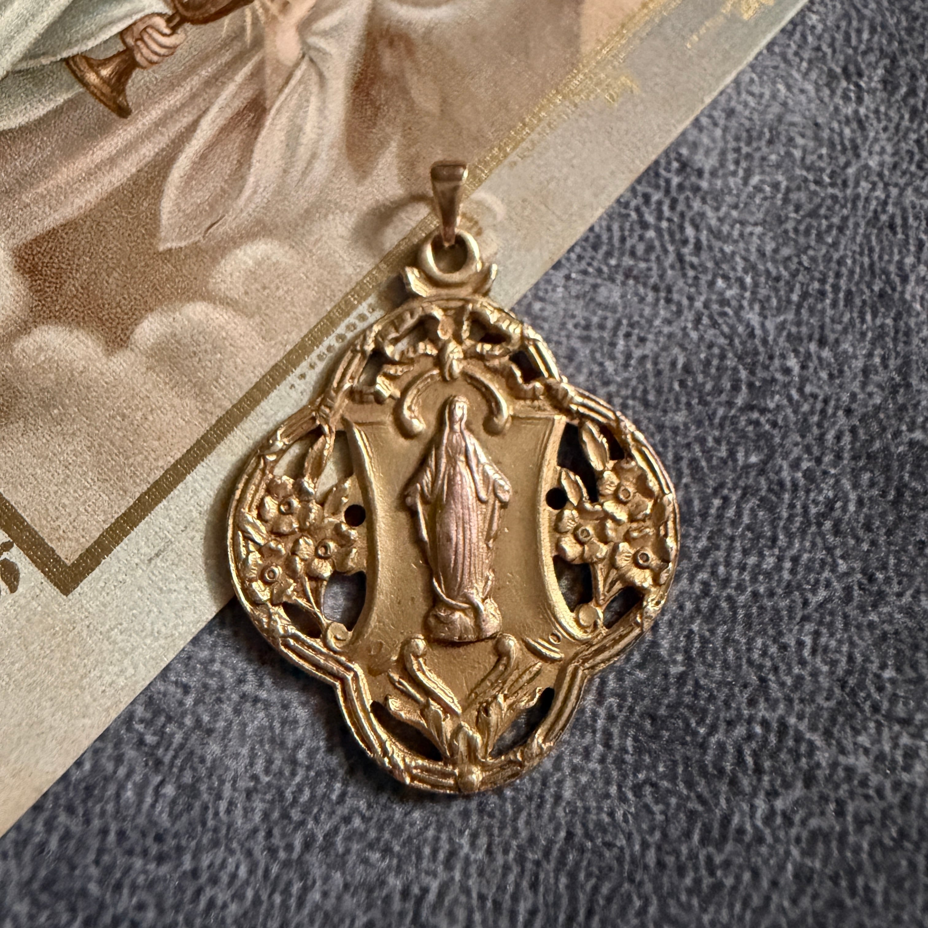 不思議のメダイ | Antique medaille Mary