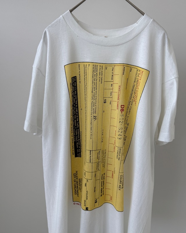 -Parking Violation Ticket- Vintage 80s XL Print T-Shirt made in USA