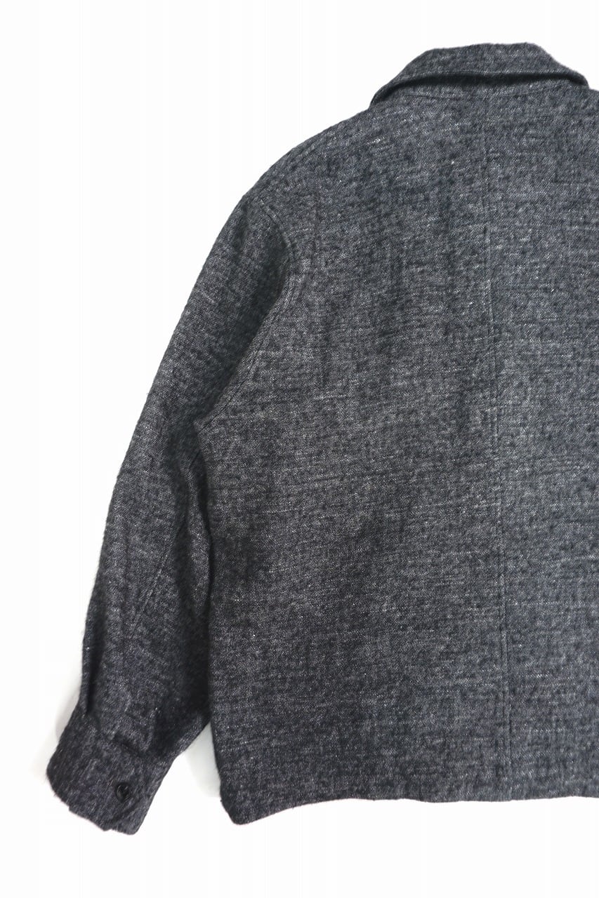 Wool Linen Tweed Shirt Jacket