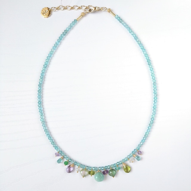 mini dorp colorful necklace/blue 054