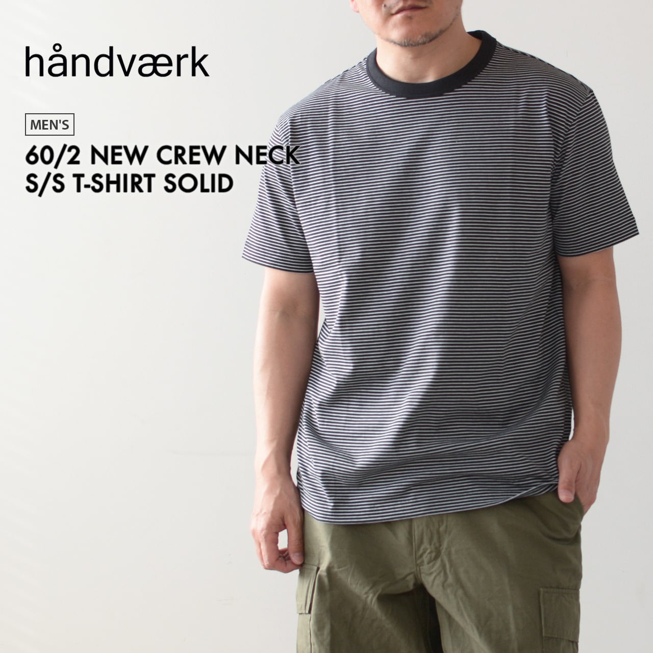 ハンドバーク半袖クルーネック handvaerk（ハンドバーク） クルーネック ショートスリーブTシャツ