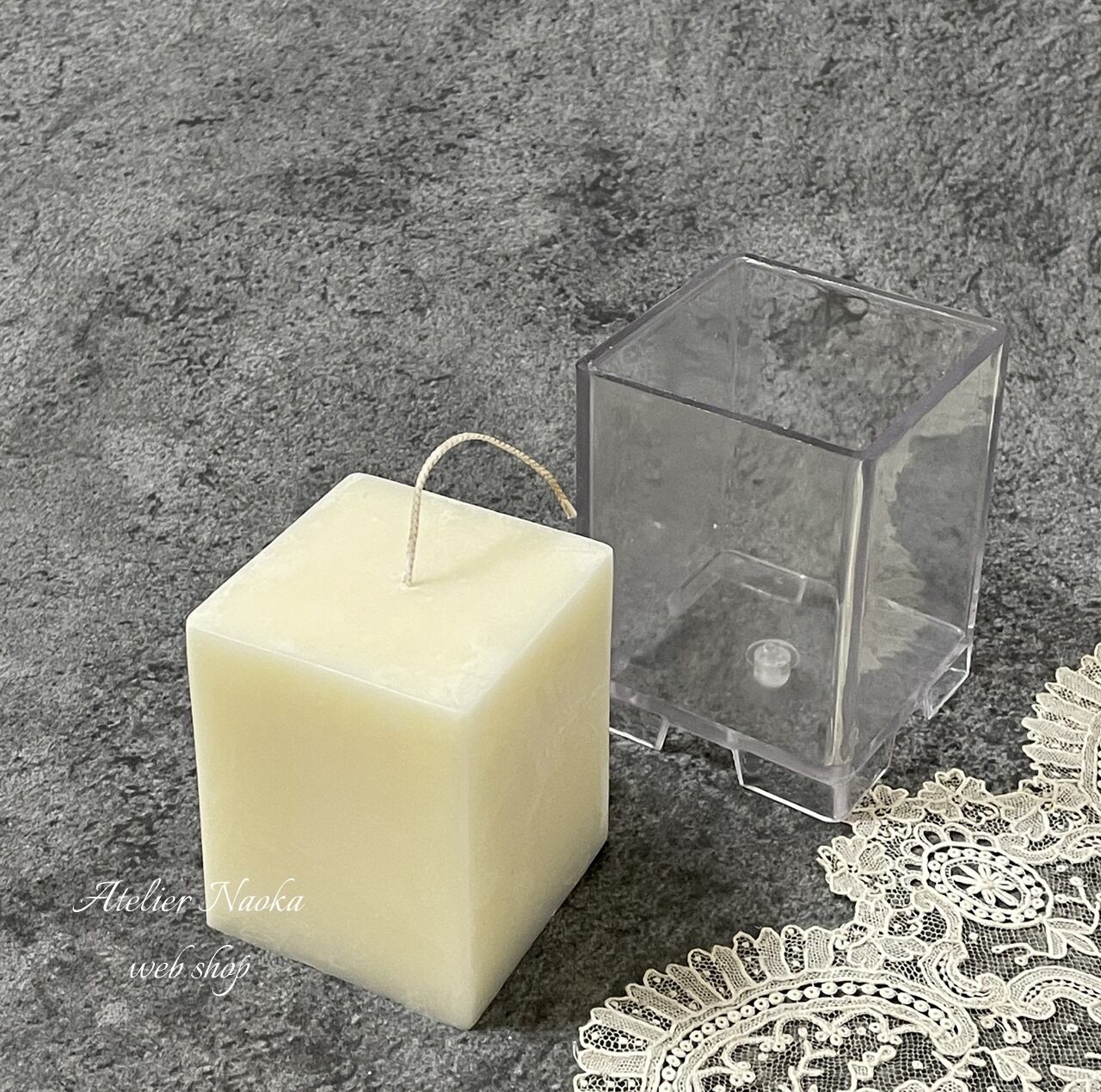 スクエア キャンドル 6.0cm×7.5cmモールド | シリコンモールド・クレイ