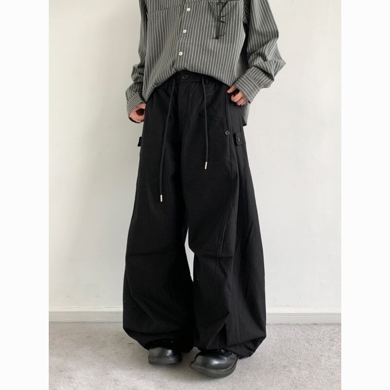 jiwuusドローコードワークカジュアルパンツ