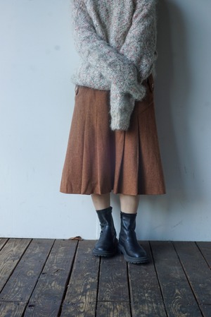 terracotta wool skirt