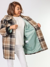 BEATRICE(チェック柄ステンカラーコート)