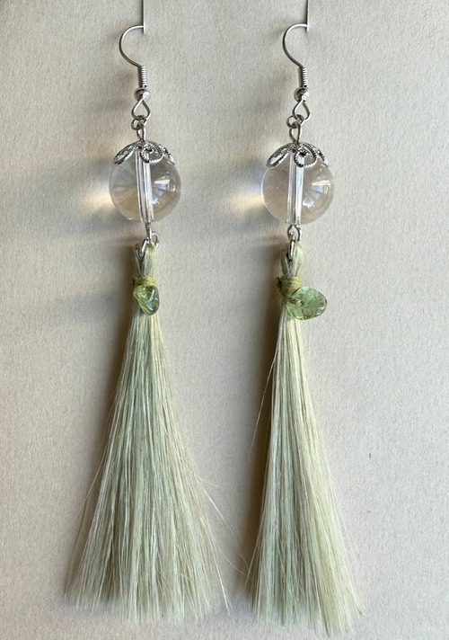 『純真』桑の葉染め精麻【ピアス】