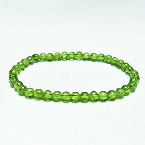 ペリドット ブレスレット 5mm 一点物 8月の誕生石 カンラン石 Peridot Bracelet メール便送料無料 [M便 1/10] 111-19141