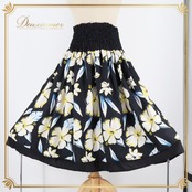 フラダンス 衣装 パウスカート ブラック系 ハイビスカス柄 ハワイアンプリント アロハ レッスン 練習 ハワイアン かわいい おしゃれ 上品 大人っぽい ホワイト系 イエロー系 ブルー系 黒 白 黄 水色 フラ ダンス スカート 大人 かわいい スカート おしゃれ フラダンス衣装 ハワイアンデザイン エレガント きれいめ フラスタイル レディース