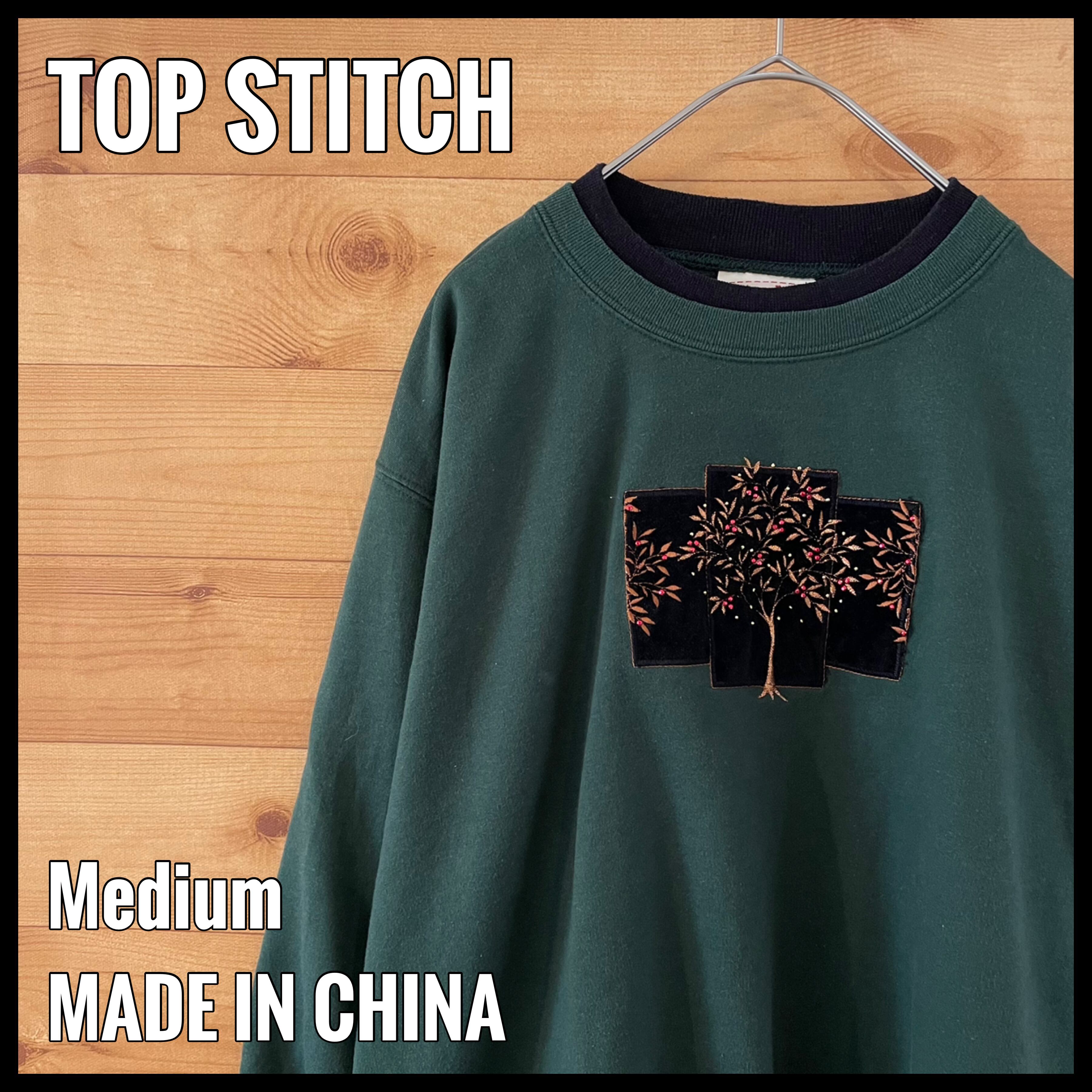 TOP THREADS USA製 刺繍スウェット ホワイト ビッグサイズ