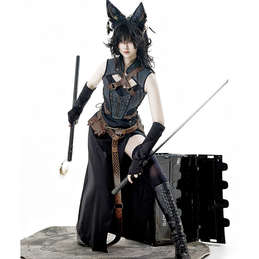 スチームパンク ロリパン コスプレ衣装 ハロウィン 5点セット