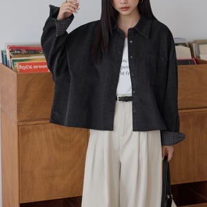 corduroy short shirt　J00204