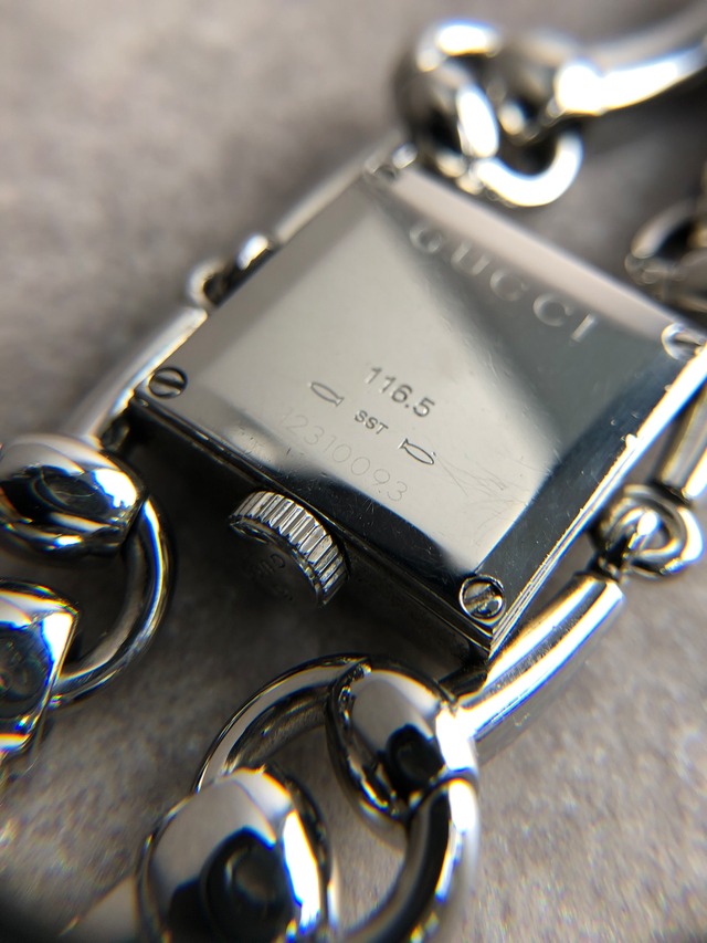 GUCCI グッチ 腕時計 シルバー シニョーリア ステンレススチール 116.5 クウォーツ vintage ヴィンテージ オールド w5e5nb
