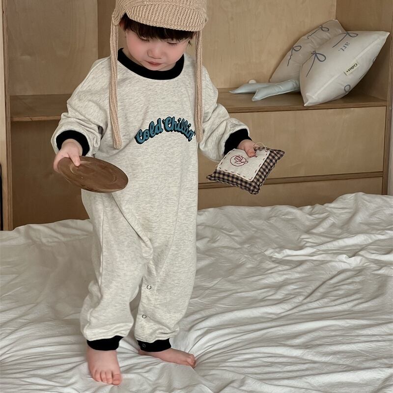 【BABY】韓国風 英字柄オールインワン