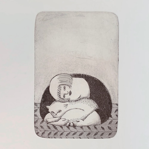 銅版画シート アマンダさん『至福のとき』