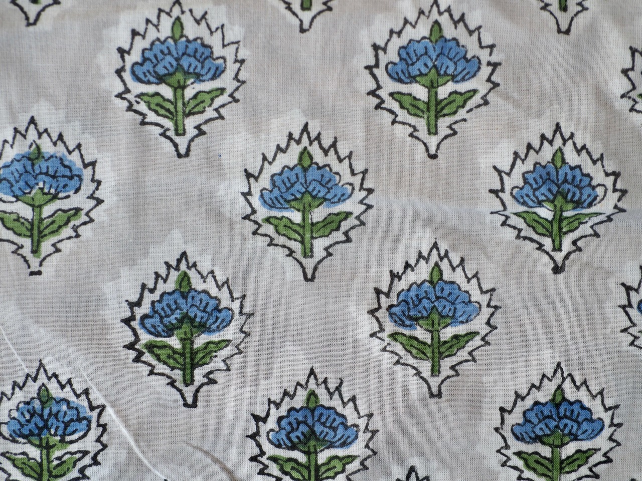 156ri050 Block Print Bandana d12