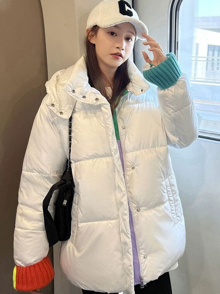 送料無料】トップス アウター ブルゾン ジャケット C 文字ニット袖口