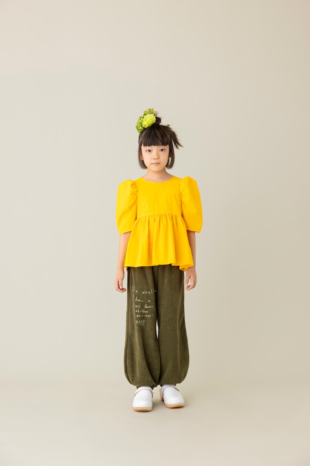 【24SS】folkmade（フォークメイド）light shell tops bright yellow (LL) ブラウス