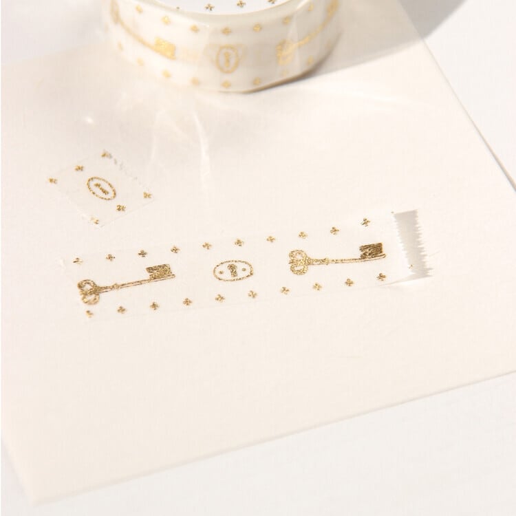 BOKI】マスキングテープ Letterpress Gold Foil Masking Tape [Vintage