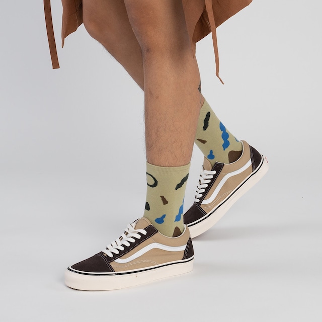 【Goodpair Socks】BUMI-PLANT・ソックス／オリーブグリーン