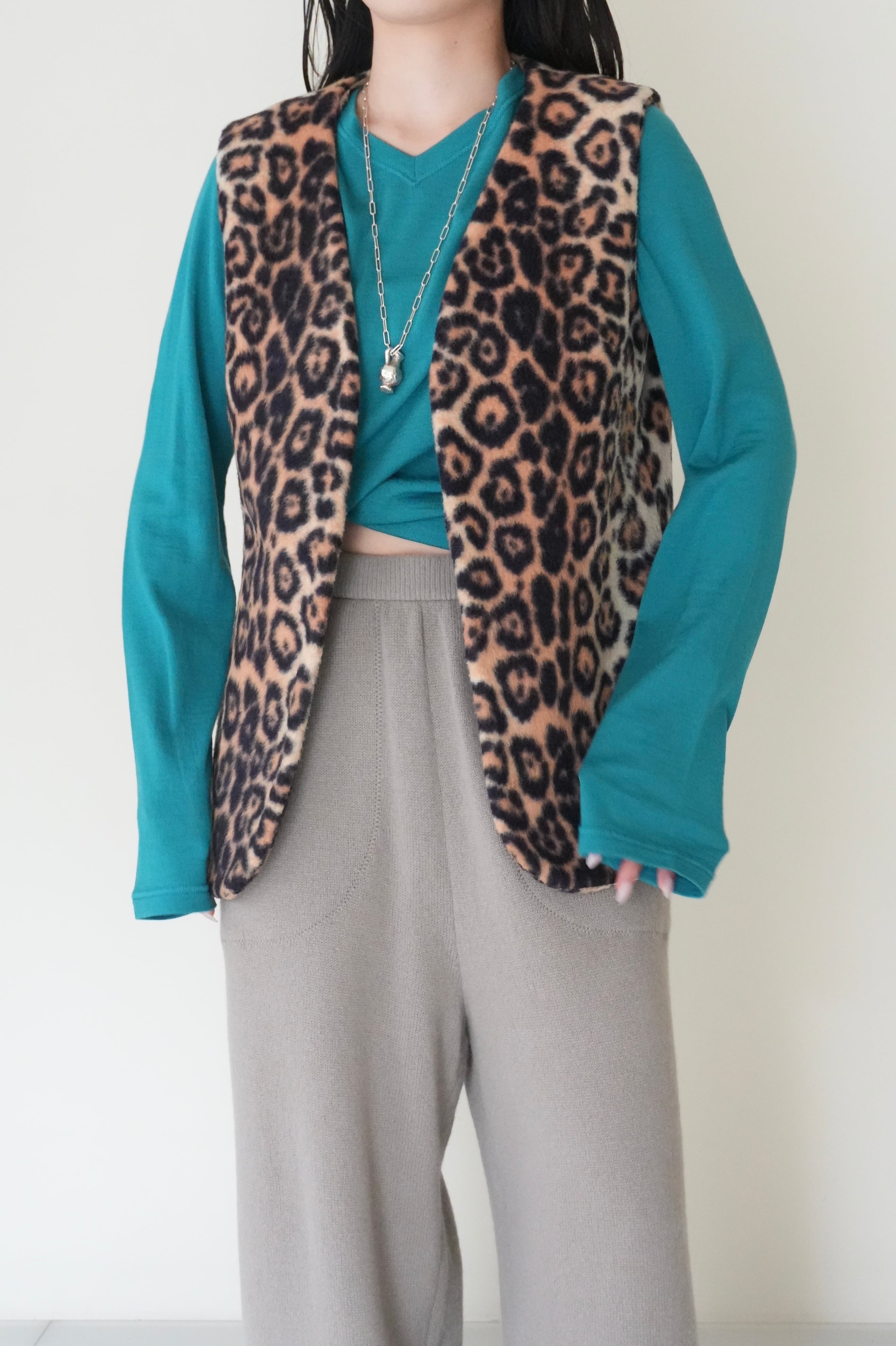 leopard vest