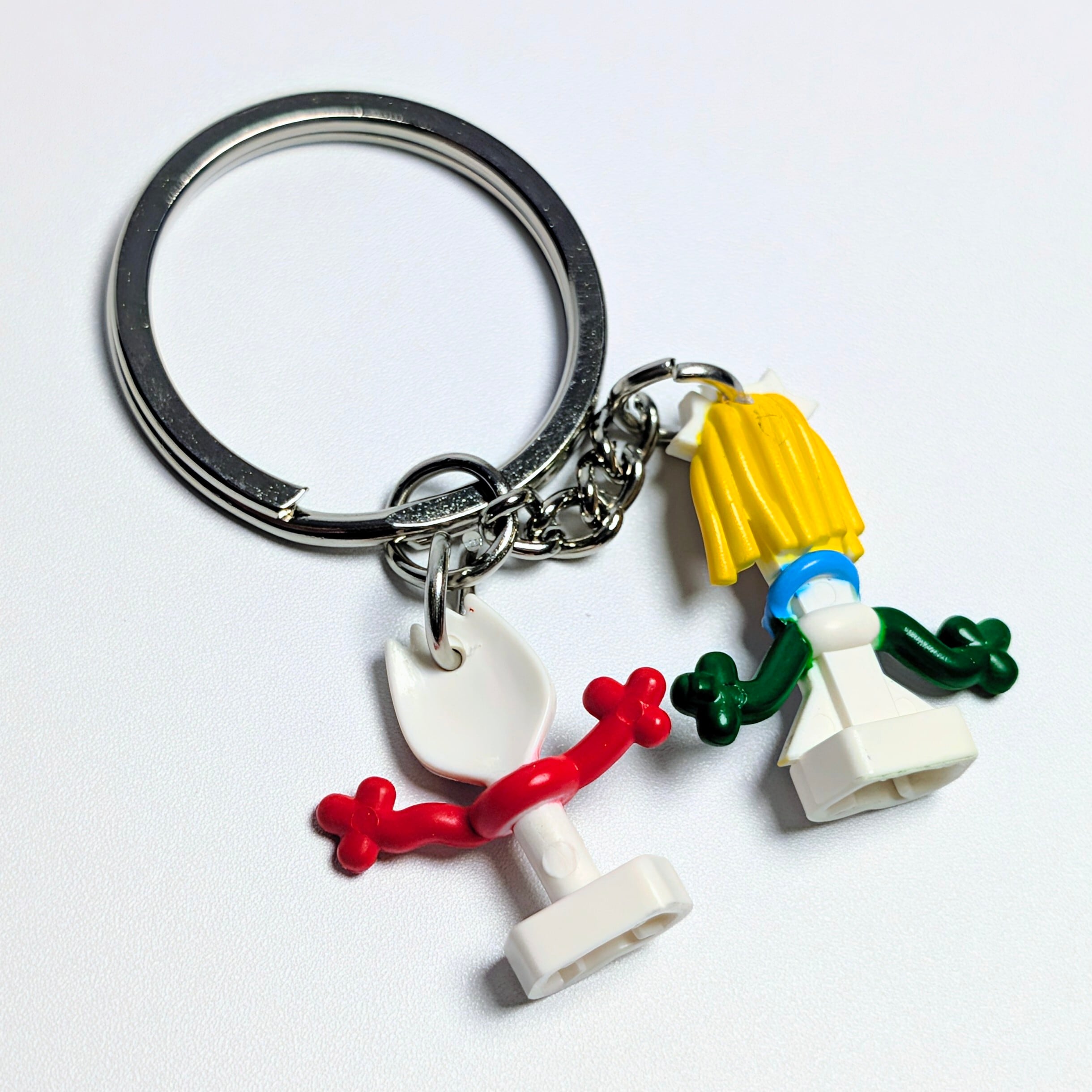 ★ブロックフィギュアキーホルダー★【トイ・ストーリー TOY STORY】フォーキー ♡ カレン・ビバリー / トイストーリー〚アメリカン雑貨 アメトイ〛
