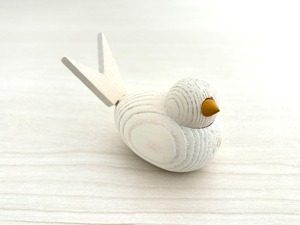 【LARSSONS TRA】ラッセントレー 木製置物 バード L ホワイト