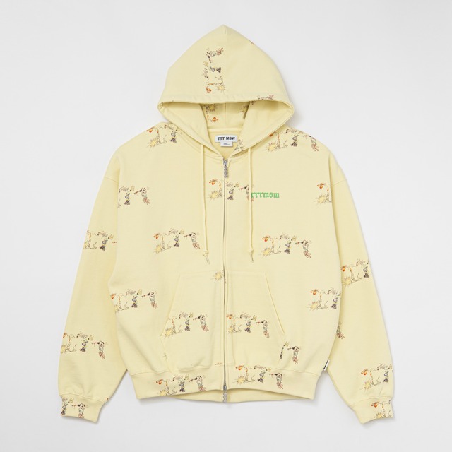 Coco zip up hoodie（LEMON YELLOW）
