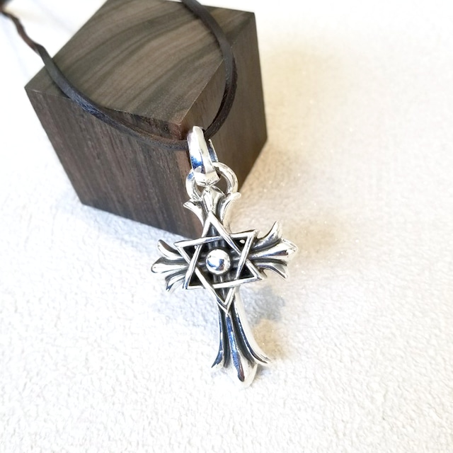 Hexagram Cross Charm【silver925】1005