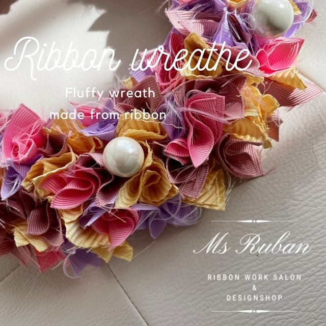 Ribbon Wreath CYNDI リボンリース By Ms Ruban | Ms Ruban