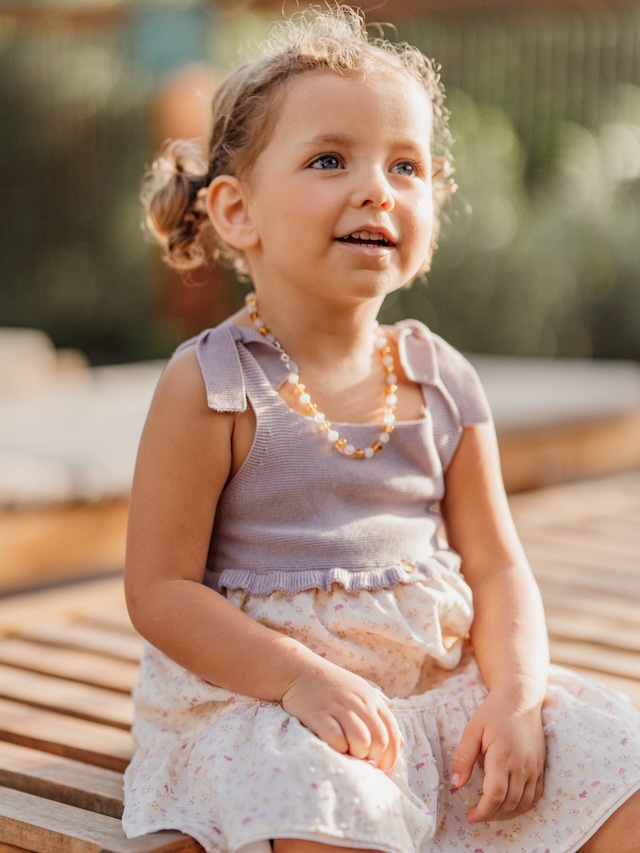 【wedoble】Flower strap dress